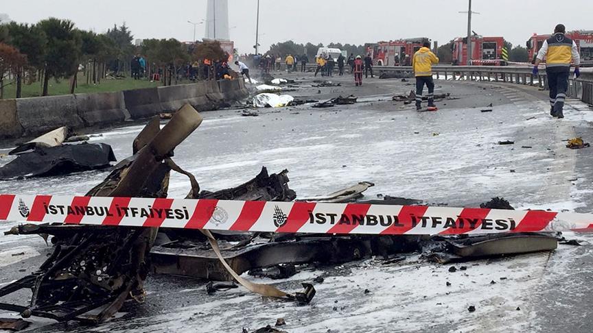 İstanbul Büyükçekmece'de helikopter düştü