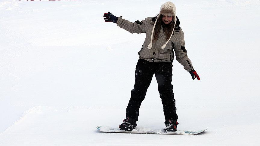 Ilgaz kayak tesislerinde kar mutluluğu