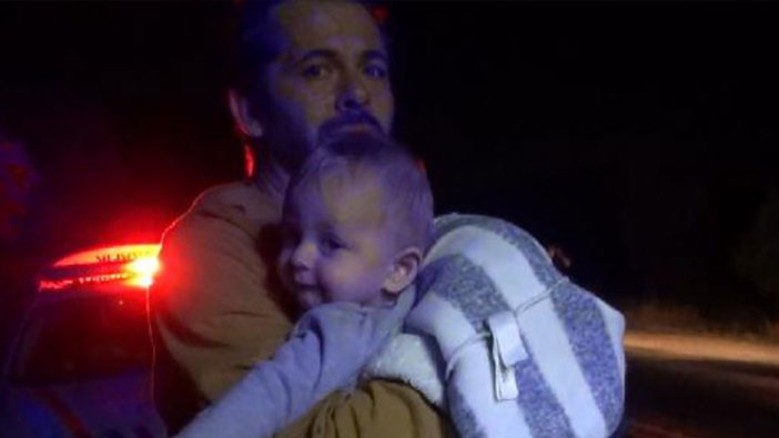 Trafik kazasında bebek koltuğu kurtardı