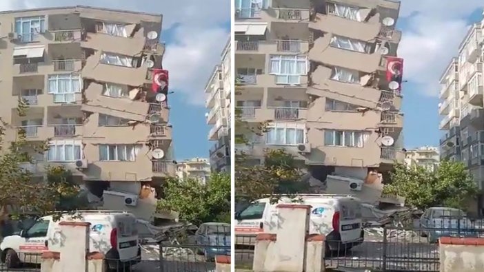 İzmir'de depremin ardından yeni görüntüler!