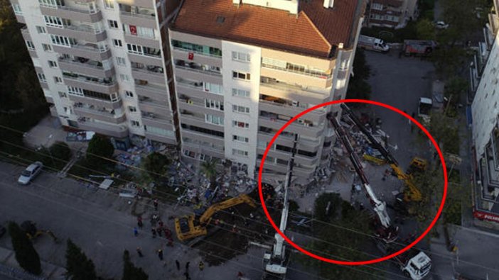 Günün fotoğrafı! 11 katlı bina yıkılmasın diye...