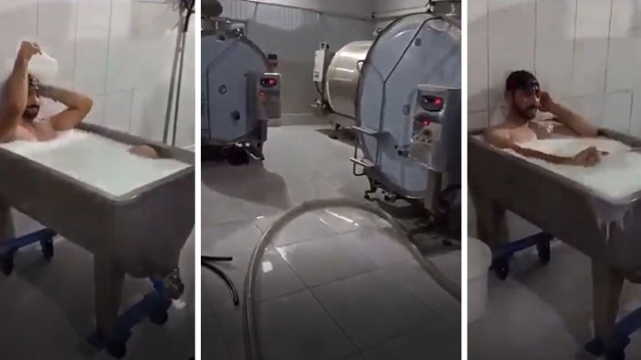 Konya'da Benefit Süt Toplama Merkezi'nde skandal görüntüler!