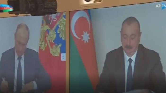 Vladimir Putin ile İlham Aliyev Dağlık Karabağ anlaşmasını imzaladı
