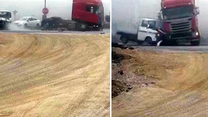 Bolu'da zincirleme trafik kazası kameraya yansıdı!