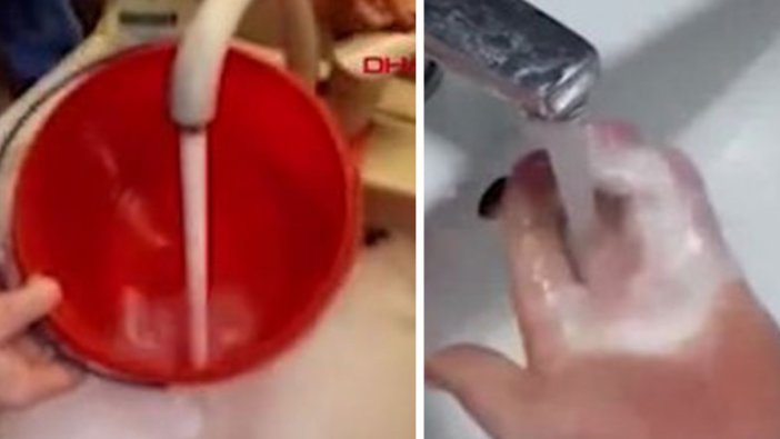 Ukrayna'da evlerin musluklarından deterjan aktı!
