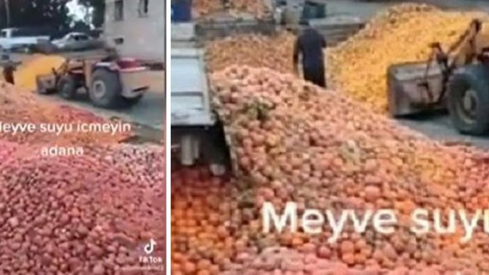 Adana'da çekilen skandal görüntüler! Çürümüş portakalı...
