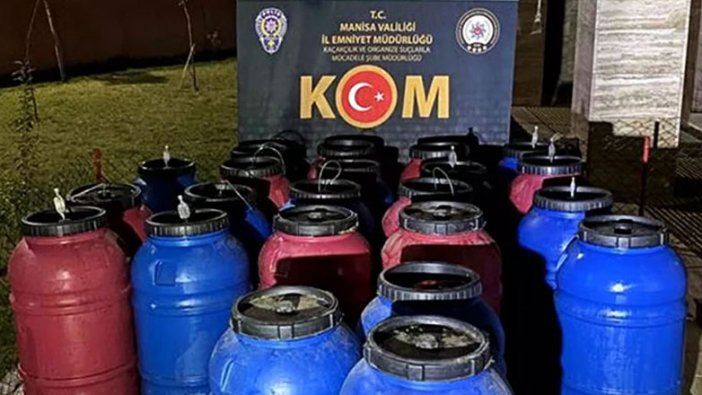 Manisa'da binlerce litre sahte içki ele geçirildi