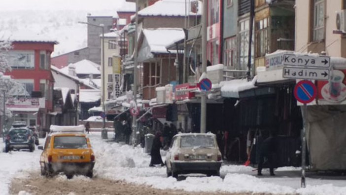 Konya'nın 6 ilçesinde, yüz yüze eğitime kar engeli