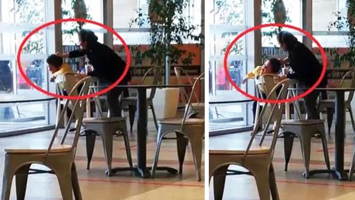 Ankara'da AVM restoranında dehşete düşüren görüntü! Çocuğa böyle saldırdı
