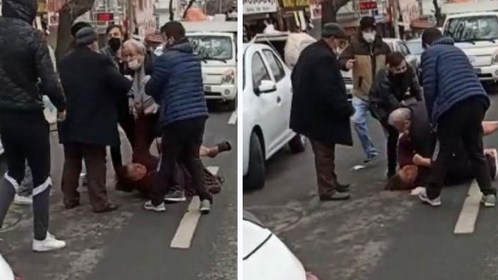 Başkent Ankara'dan kan donduran bir görüntü geldi! Sokak ortasında karısına böyle saldırdı