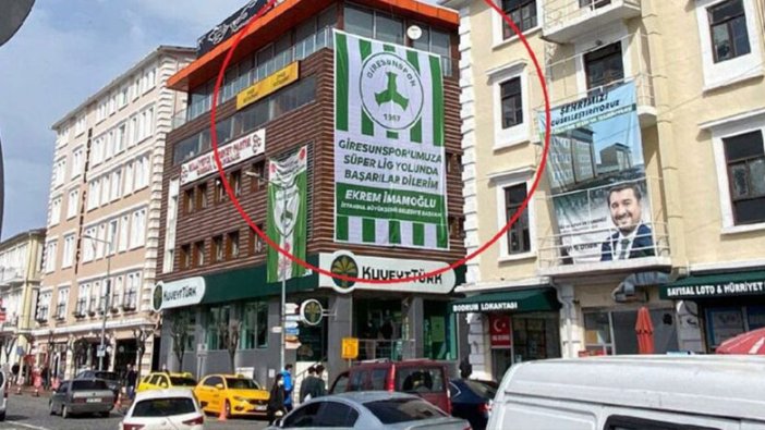 Önce Trabzon sonra Giresun! İmamoğlu'nun gönderdiği bayrak ilçeyi karıştırdı 