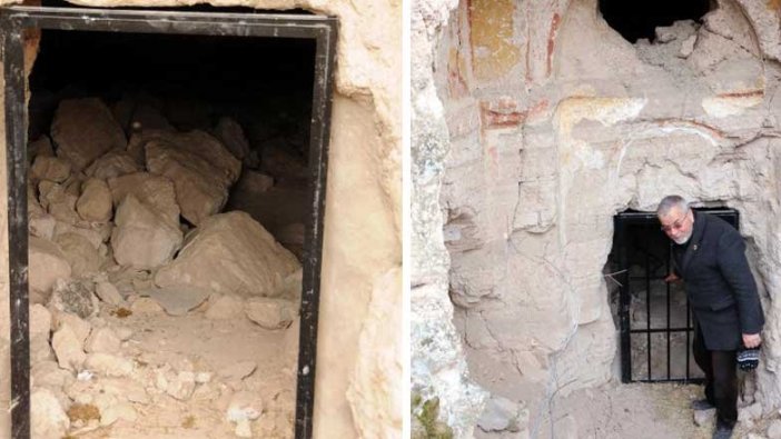 Kayseri'de kaya kilisenin demir kapısı çalındı