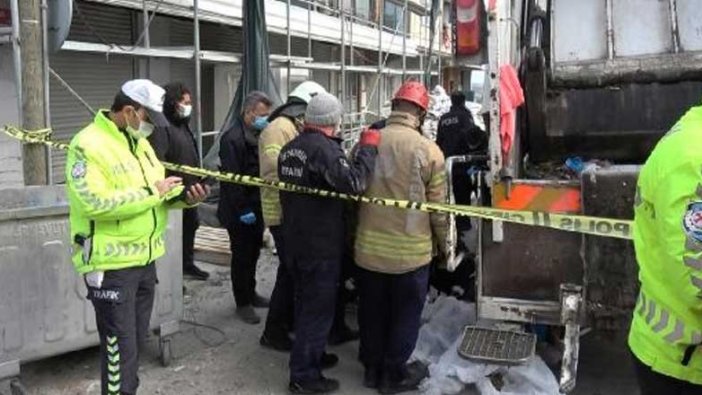 İstanbul'da çöp kamyonunun altında kalan bisikletli yaşamını yitirdi