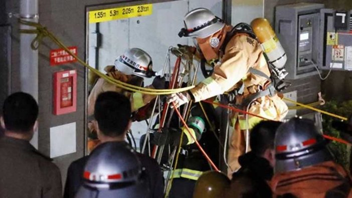 Japonya'da yangın durdurma sistemi kazası