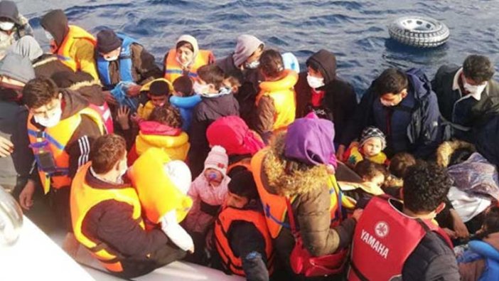 Çanakkale Ayvacık'ta 110 kaçak göçmen kurtarıldı