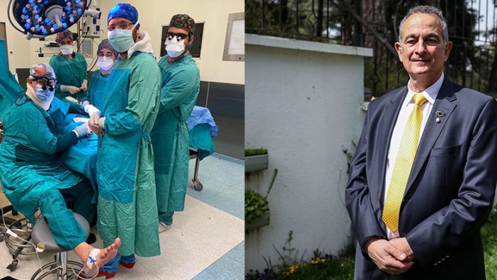 Bursa'da Prof. Dr. Oğuz Basut ayağındaki serumla 2 saatlik ameliyatı tamamladı  