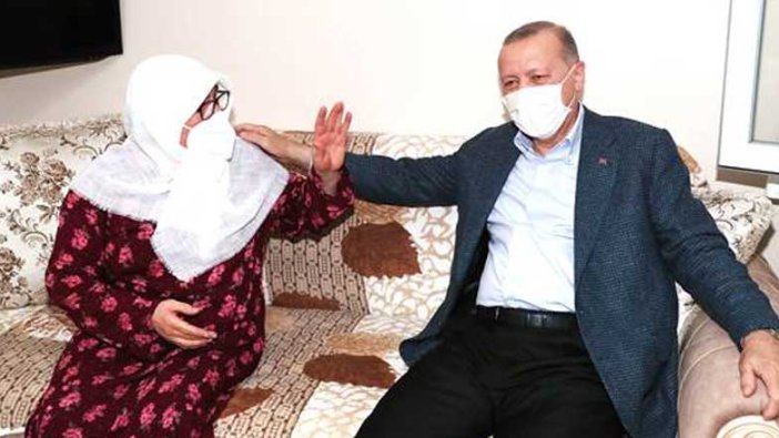 Erdoğan'dan Mahruze Keleş'e ziyaret