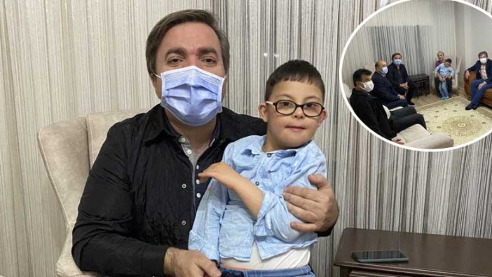 Anonstan korkan özel çocuğa Aksaray Valisi Hamza Aydoğdu'dan sürpriz ziyaret