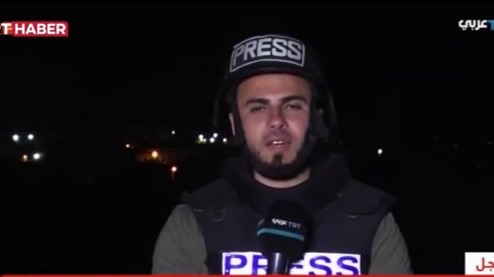 İsrail bombalarına canlı yayında yakalandı! TRT muhabirinin zor anları 