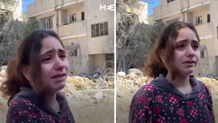 Filistinli küçük kız Nadeen Abdul Latif tüm dünyaya gözyaşları içinde seslendi!