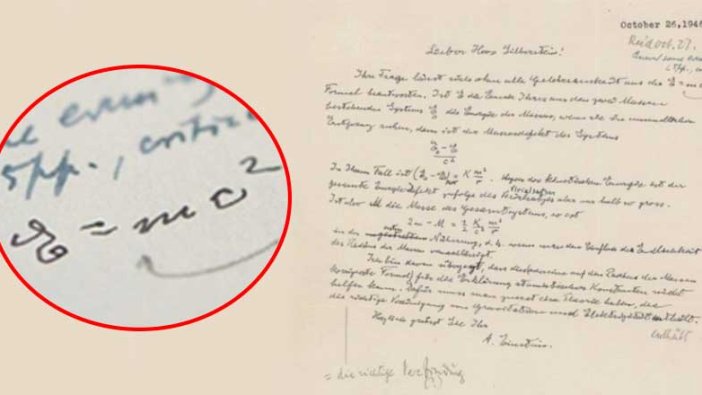Albert Einstein’ın E=mc² formüllü mektubu rekor fiyata alıcı buldu