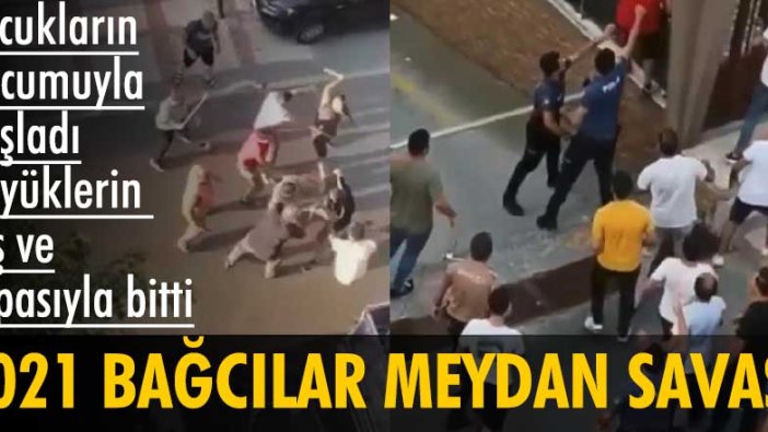 İstanbul Bağcılar'da meydan savaşı! Bıçak ve sopalar havada uçuştu