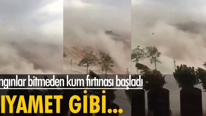 Gaziantep'te korku dolu anlar! Kum fırtınası başladı