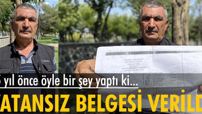 Diyarbakır'da askerlikten firar eden Ahmet Önder'e vatansız belgesi verildi