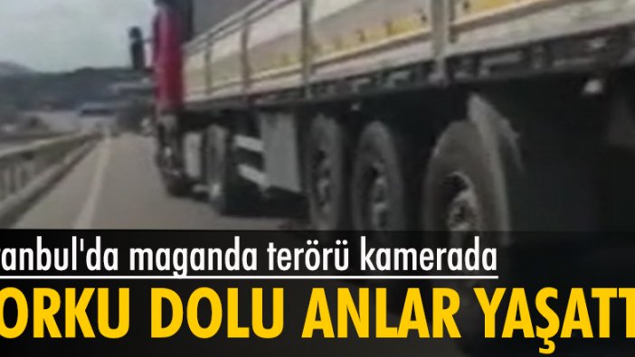 İstanbul'da maganda terörü kamerada: Aileye korku dolu anlar yaşattı