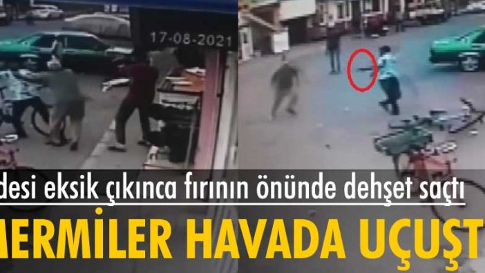 Adana'da pidesi eksik çıkın bir kişi fırının önünde dehşet saçtı!
