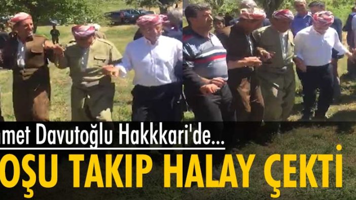 Gelecek Partisi lideri Ahmet Davutoğlu, Hakkari'de poşu takıp halay çekti