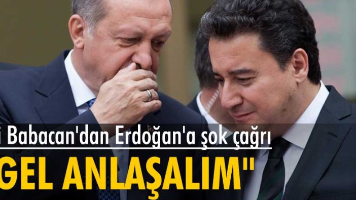 Ali Babacan'dan Erdoğan'a şok teklif