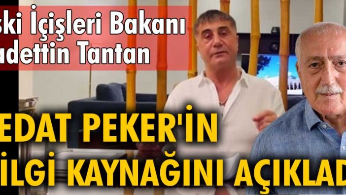 Eski İçişleri Bakanı Sadettin Tantan, Sedat Peker'in bilgi kaynağını açıkladı