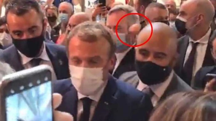 Fransa Cumhurbaşkanı Emmanuel Macron'a yumurtalı saldırı