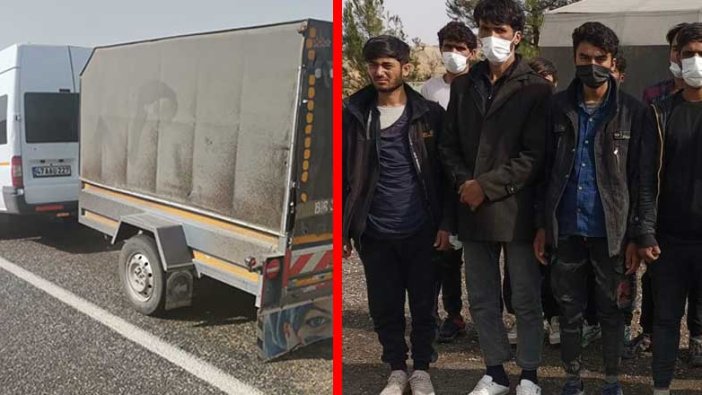 Afgan kaçakları taşındığı minibüs, kapanla lastikleri patlatılarak durduruldu
