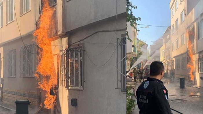 Bursa'da doğal gaz tesisatında yangın çıktı