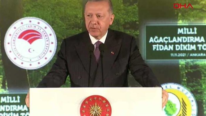 Cumhurbaşkanı Erdoğan Milli Ağaçlandırma Günü'nde konuştu