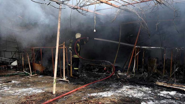 Aydın'da feci yangın! 46 işyeri küle döndü