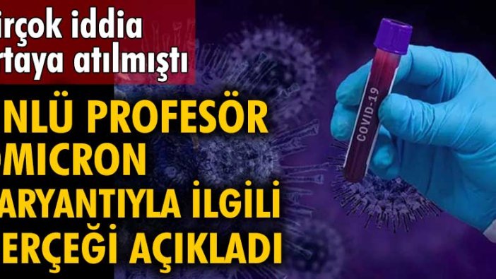 Prof. Dr. Mehmet Ceyhan'dan dikkat çeken açıklama! Omicron varyantı...