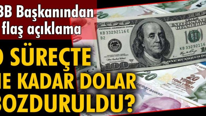 Türkiye Bankalar Birliği Yönetim Kurulu Başkanı Alpaslan Çakar'dan flaş açıklama! Ne kadar dolar bozduruldu?